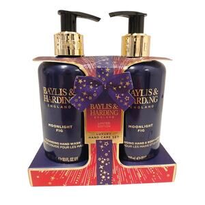 2 Pc Baylis & Harding Gift Set Hand Wash & Body Lotion Moonlight Fig Pomegranate